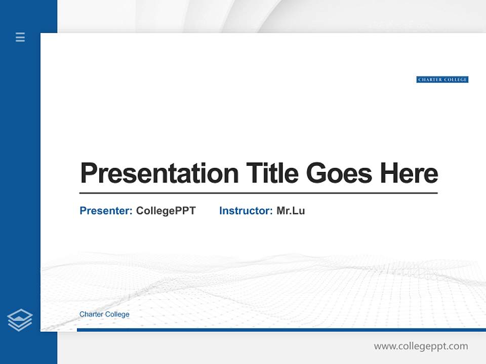 Charter College Thesis Proposal/Graduation Defense PPT Template4:3 ratio PPT effect preview image5