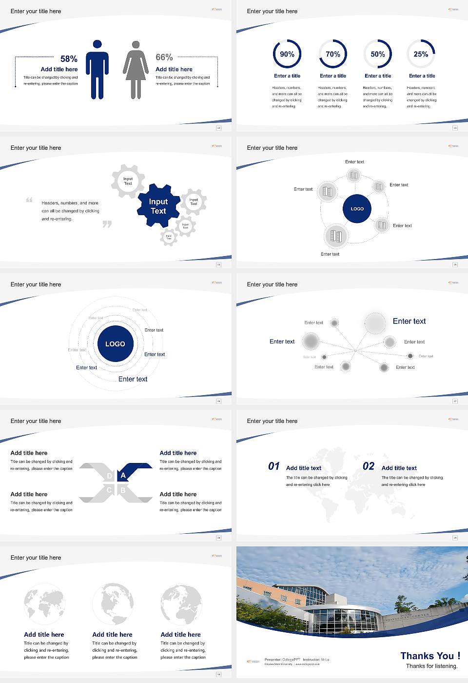 Clayton State University Course/Courseware Creation PPT Template16:9 ratio PPT effect preview image4