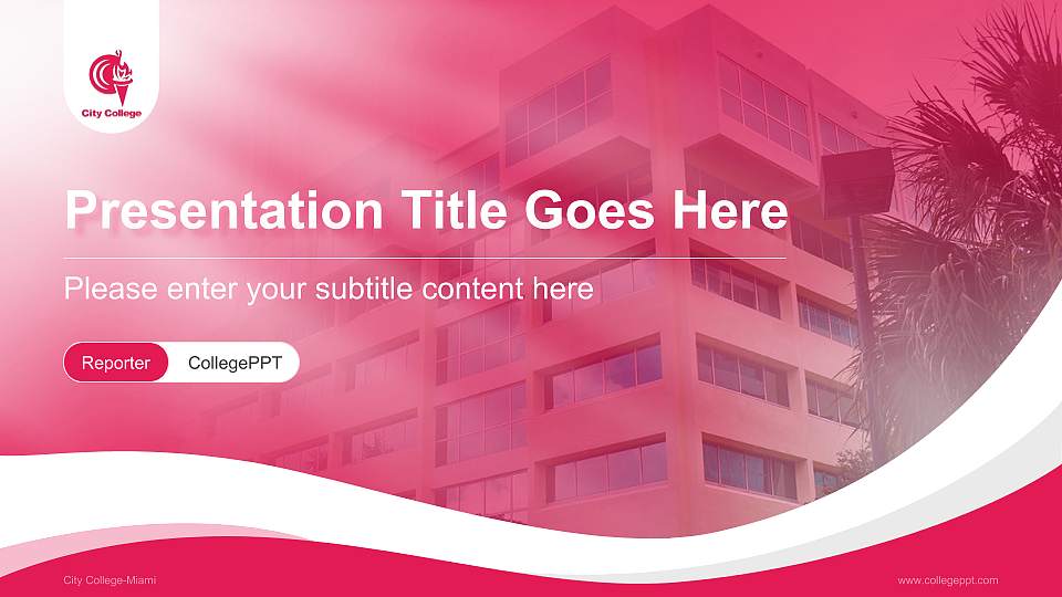 City College-Miami Lecture Sharing and Networking Event PPT Template16:9 ratio PPT effect preview image