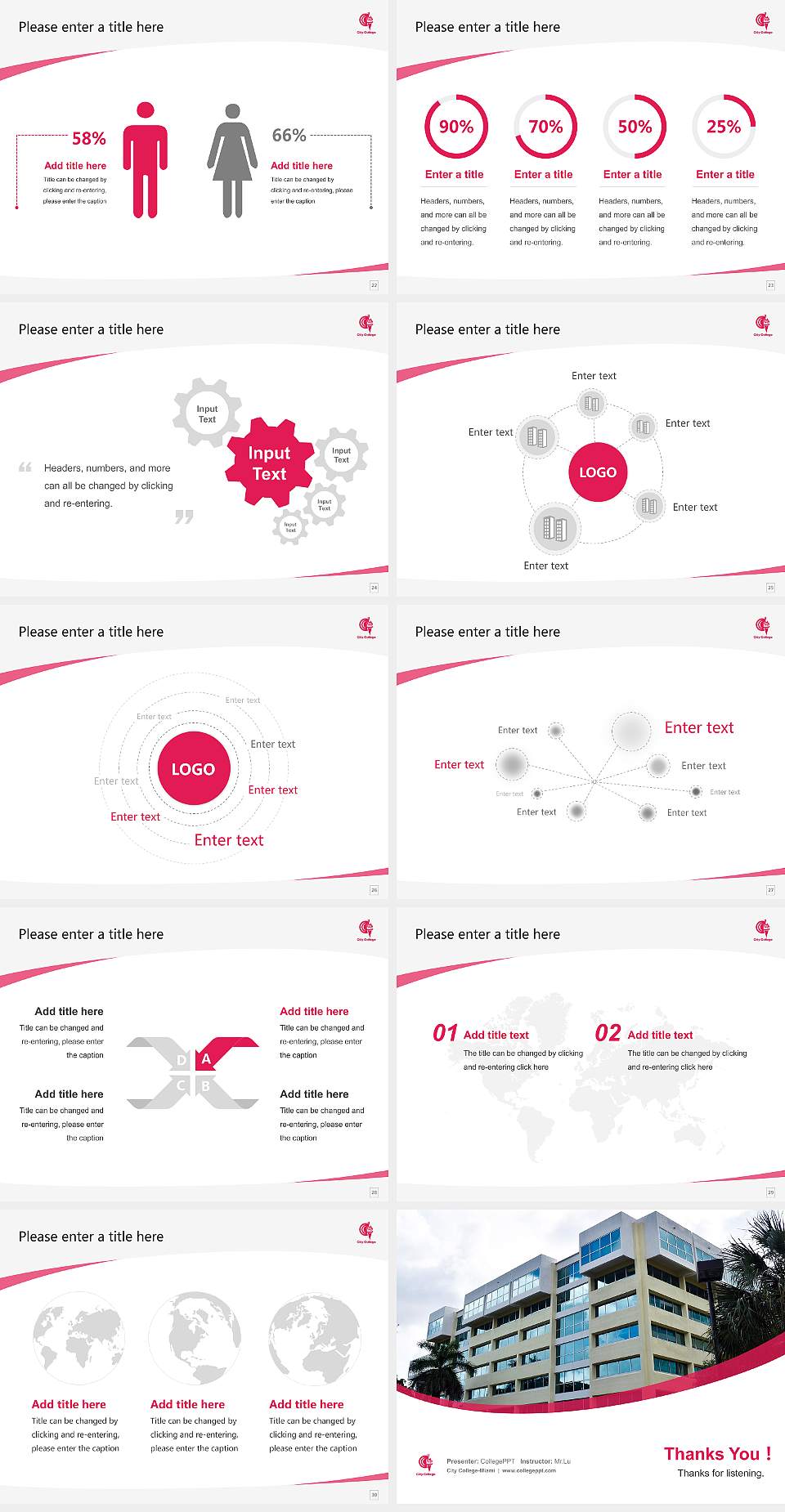 City College-Miami Course/Courseware Creation PPT Template4:3 ratio PPT effect preview image4