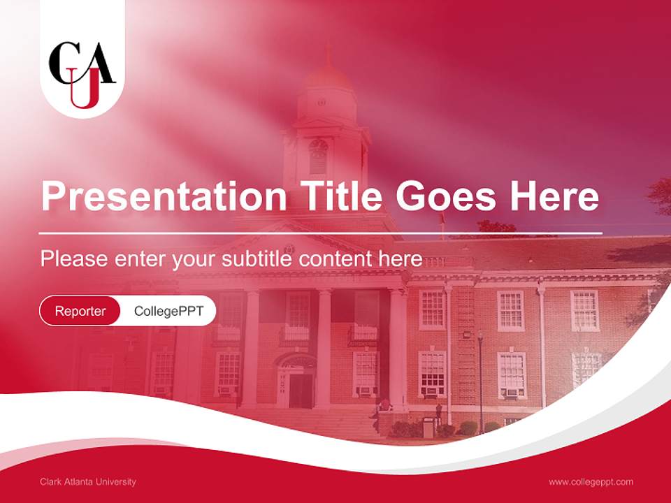 Clark Atlanta University Lecture Sharing and Networking Event PPT Template4:3 ratio PPT effect preview image4