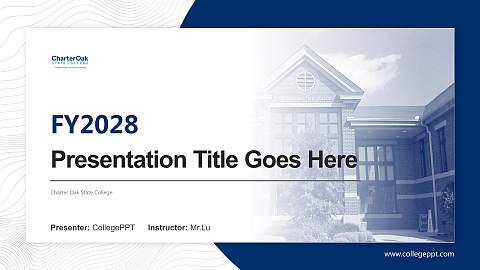 Charter Oak State College Academic Presentation/Research Findings Report PPT Template