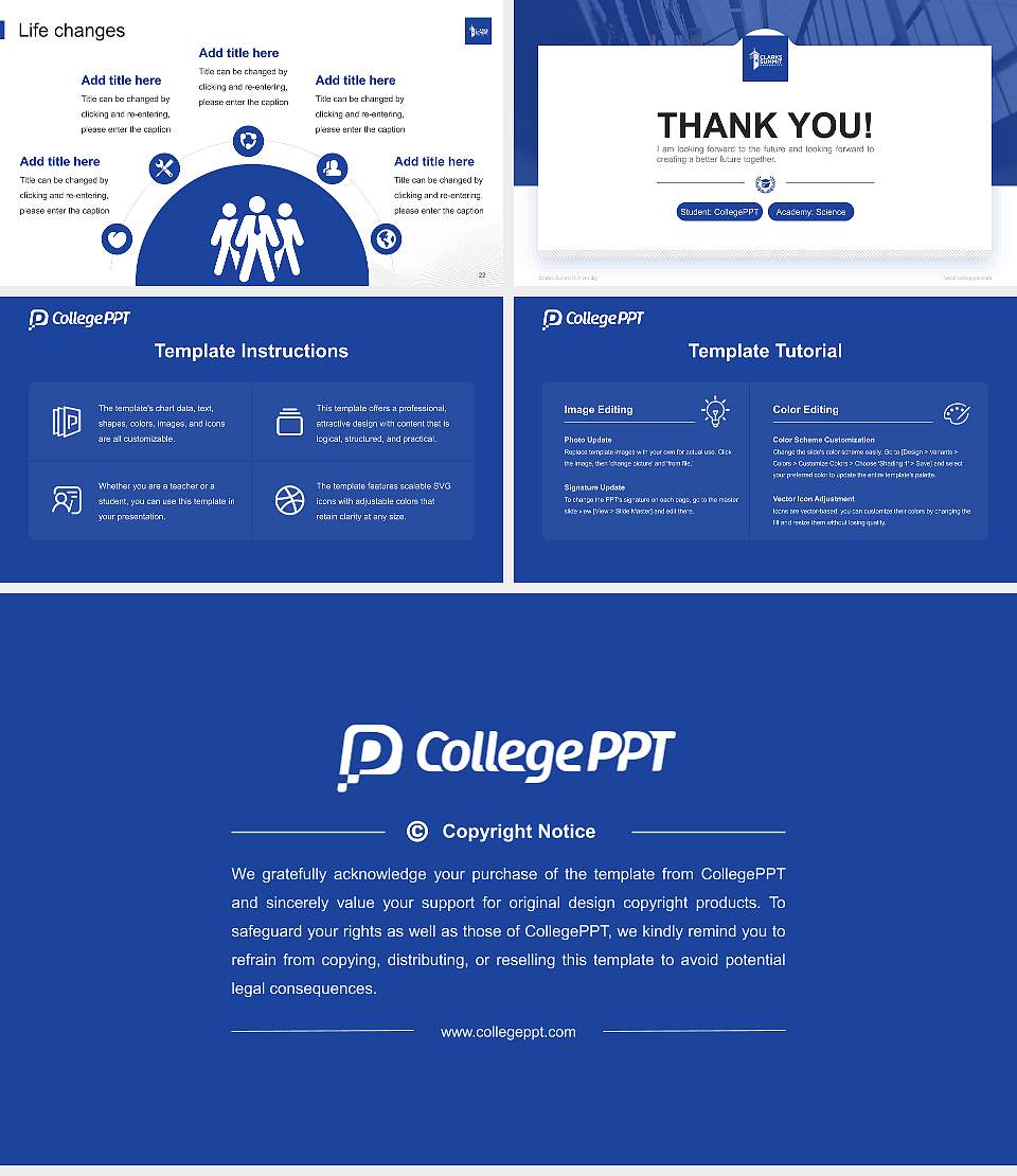 Clarks Summit University National Scholarship Defense PPT Template16:9 ratio PPT effect preview image4