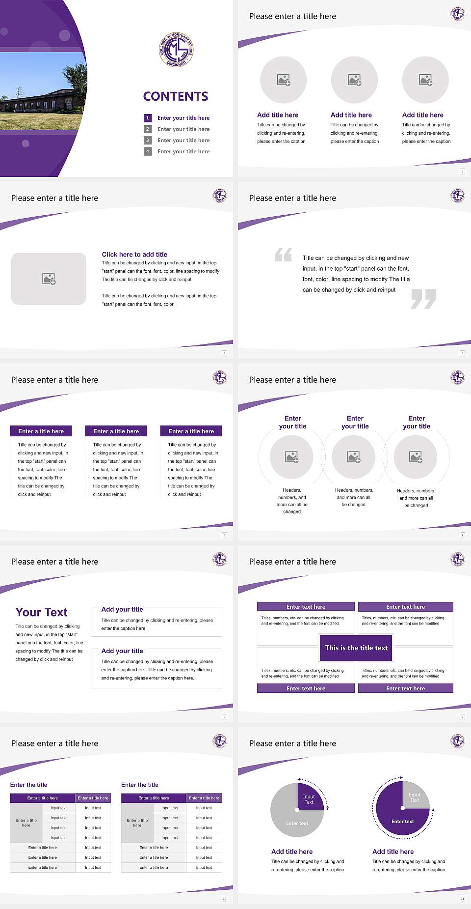 Cincinnati College of Mortuary Science Course/Courseware Creation PPT Template4:3 ratio PPT effect preview image2
