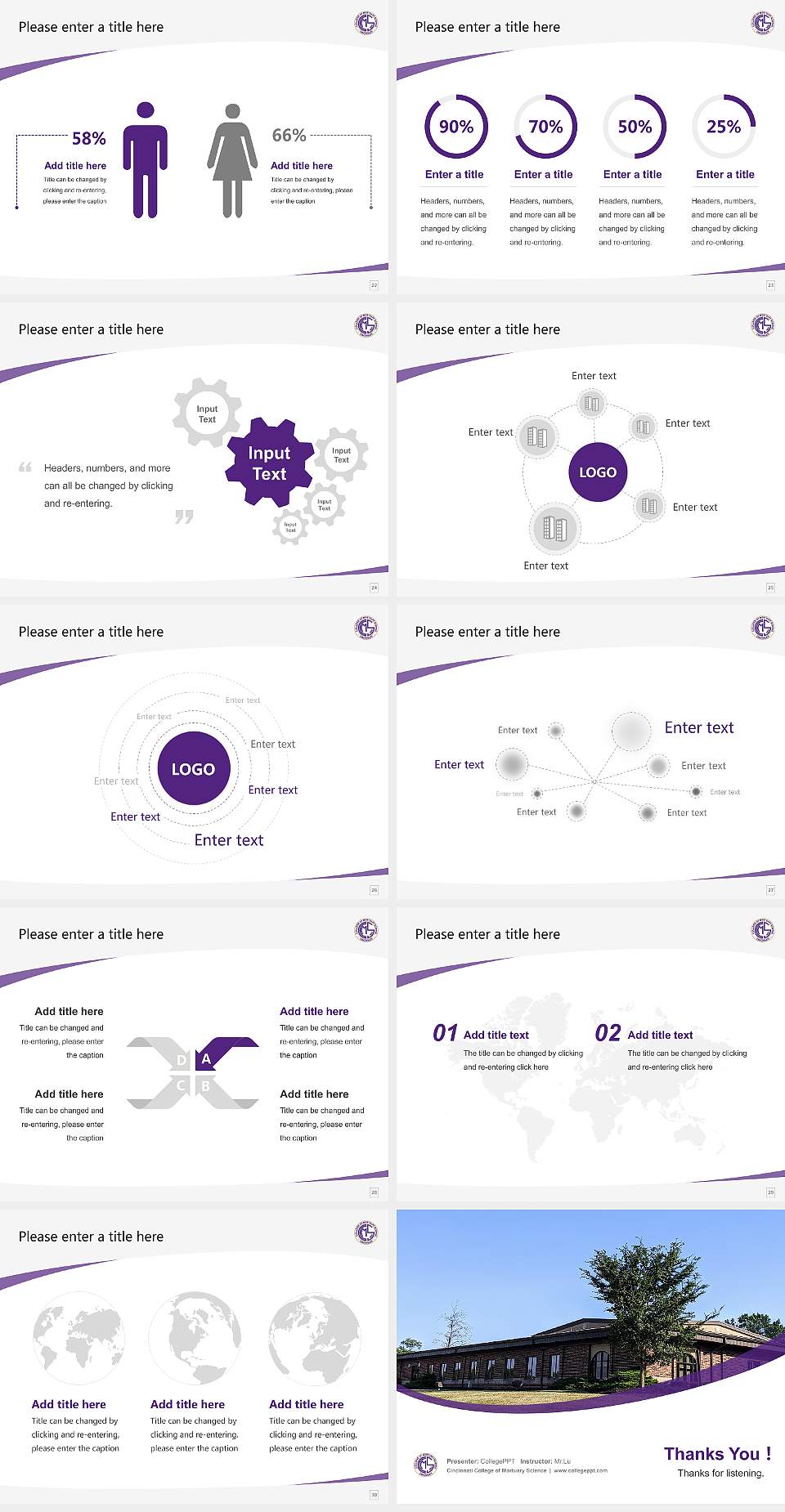 Cincinnati College of Mortuary Science Course/Courseware Creation PPT Template4:3 ratio PPT effect preview image4