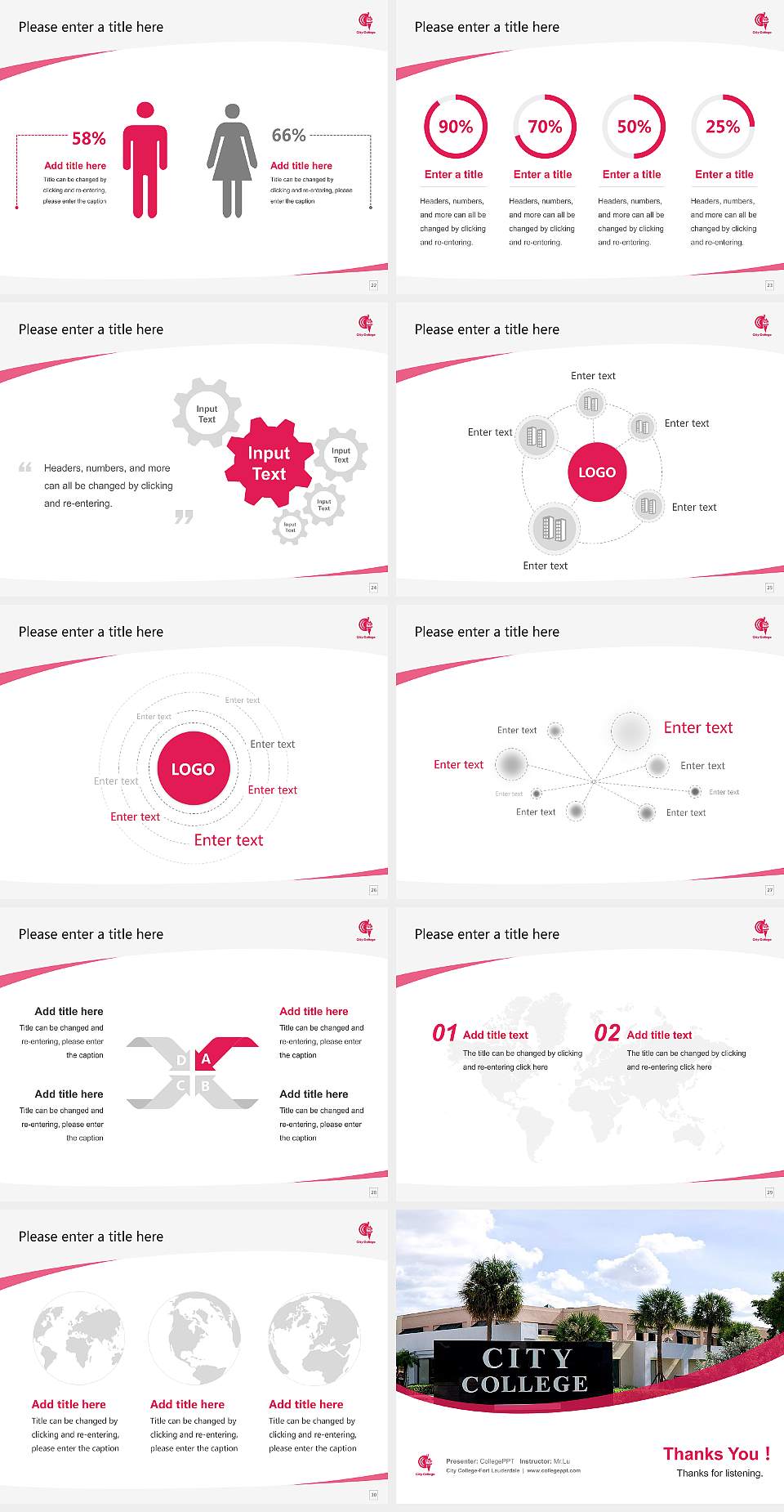 City College-Fort Lauderdale Course/Courseware Creation PPT Template4:3 ratio PPT effect preview image4