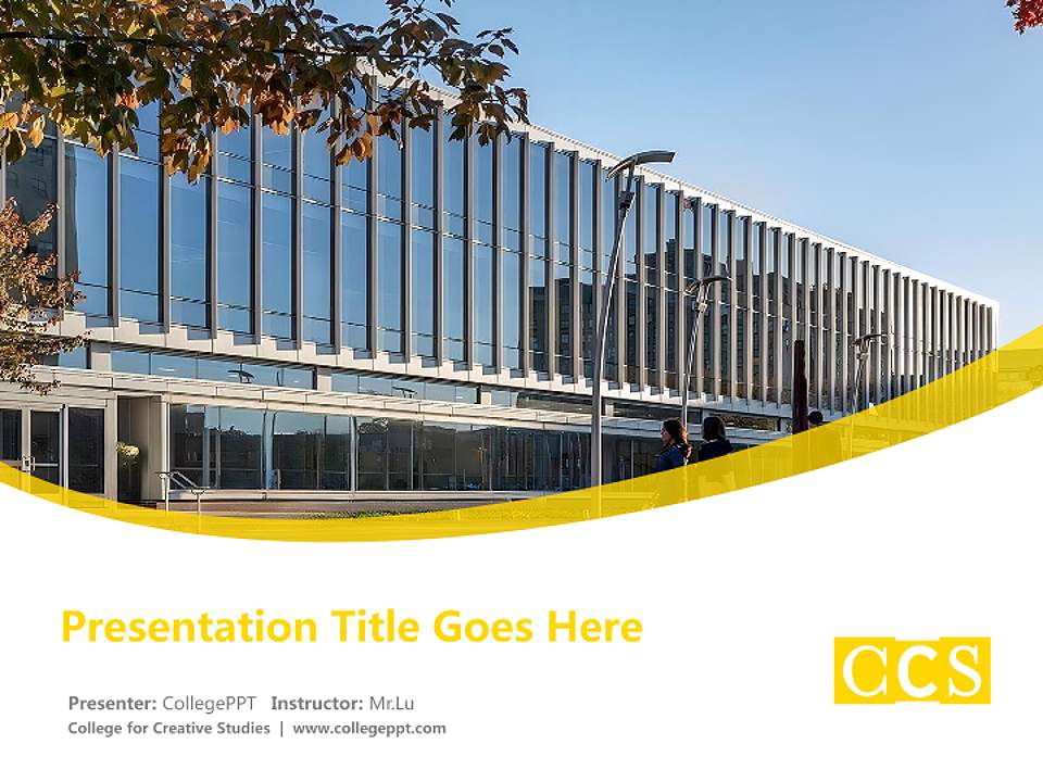 College for Creative Studies Course/Courseware Creation PPT Template4:3 ratio PPT effect preview image5