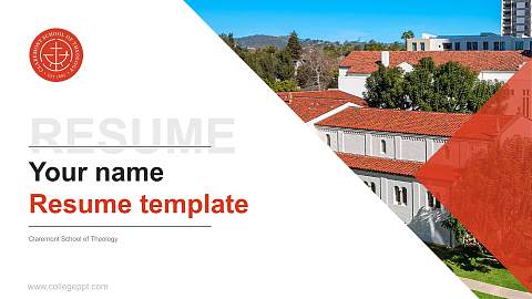 Claremont School of Theology Resume PPT Template
