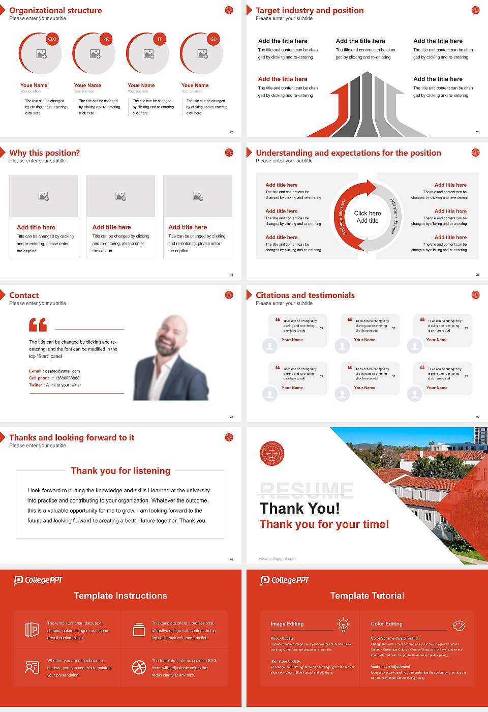 Claremont School of Theology Resume PPT Template16:9 ratio PPT effect preview image4