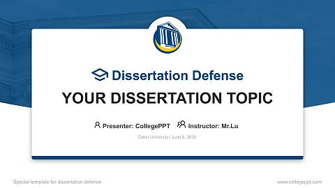 Coker University Graduation Thesis Defense PPT Template