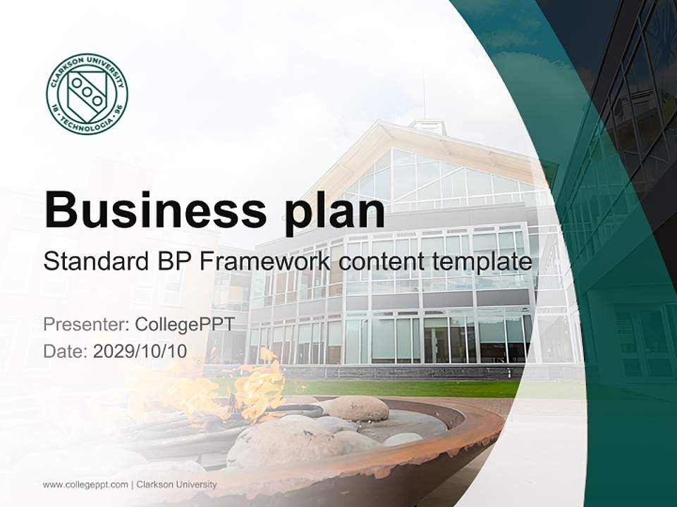 Clarkson University Competition/Entrepreneurship Contest PPT Template4:3 ratio PPT effect preview image9