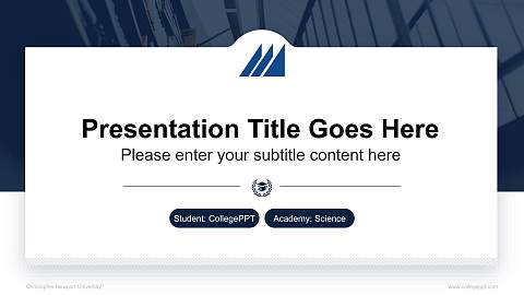 Christopher Newport University National Scholarship Defense PPT Template