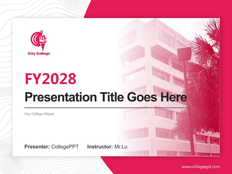 City College-Miami Academic Presentation/Research Findings Report PPT Template4:3 ratio PPT effect preview image5