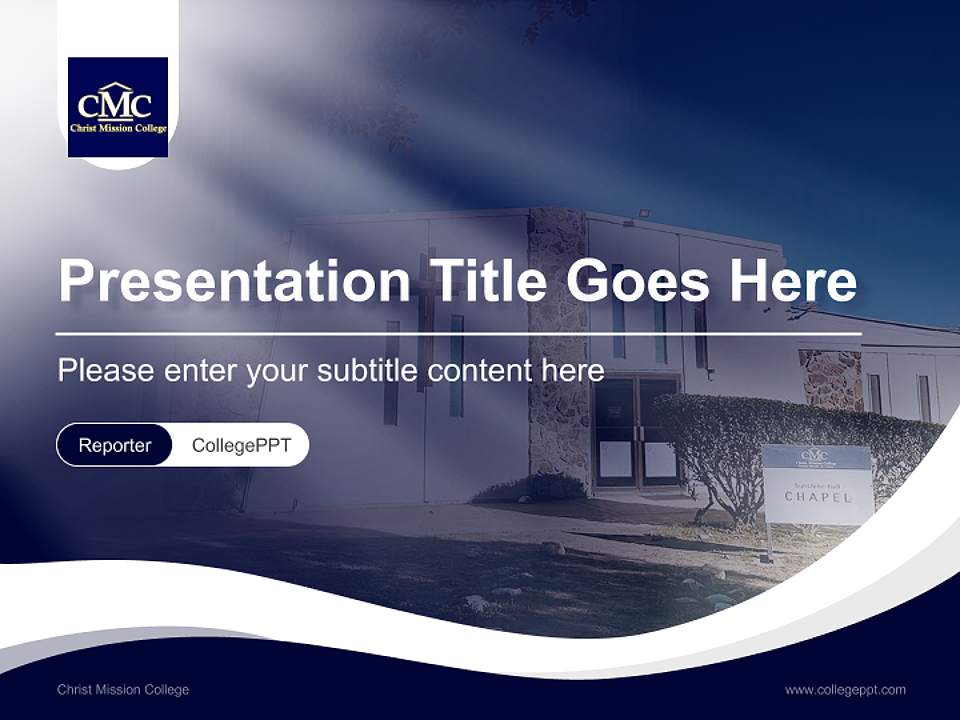 Christ Mission College Lecture Sharing and Networking Event PPT Template4:3 ratio PPT effect preview image4