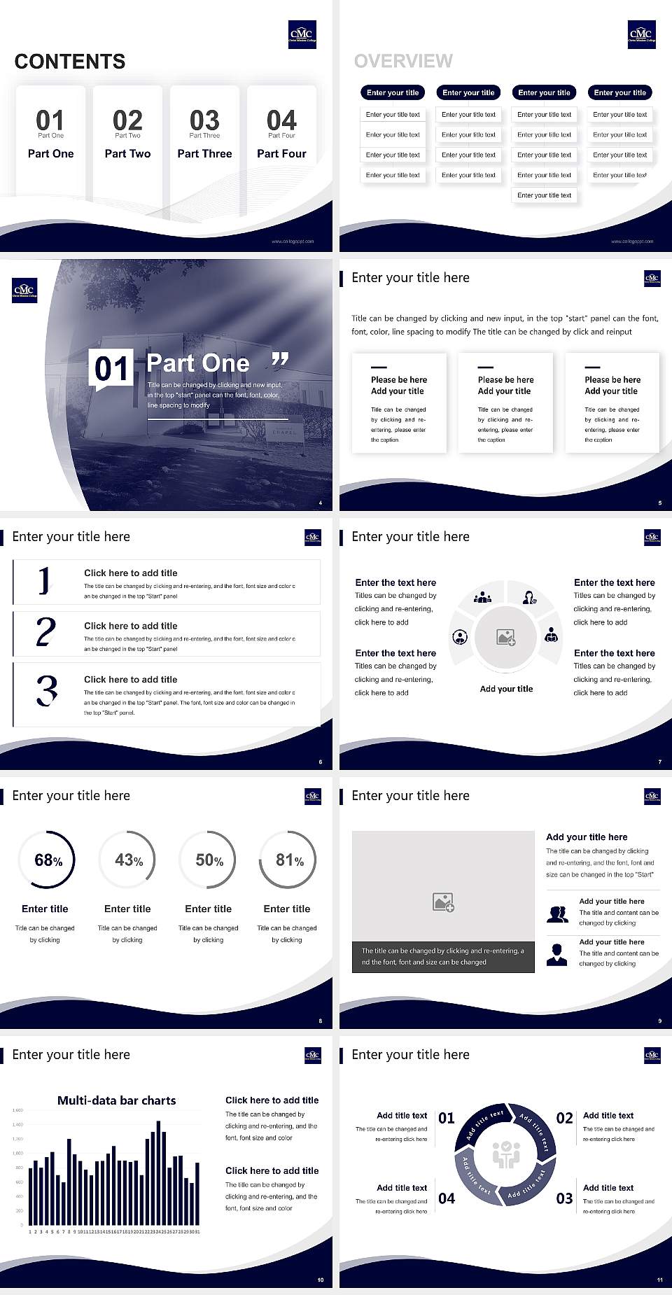 Christ Mission College Lecture Sharing and Networking Event PPT Template4:3 ratio PPT effect preview image2