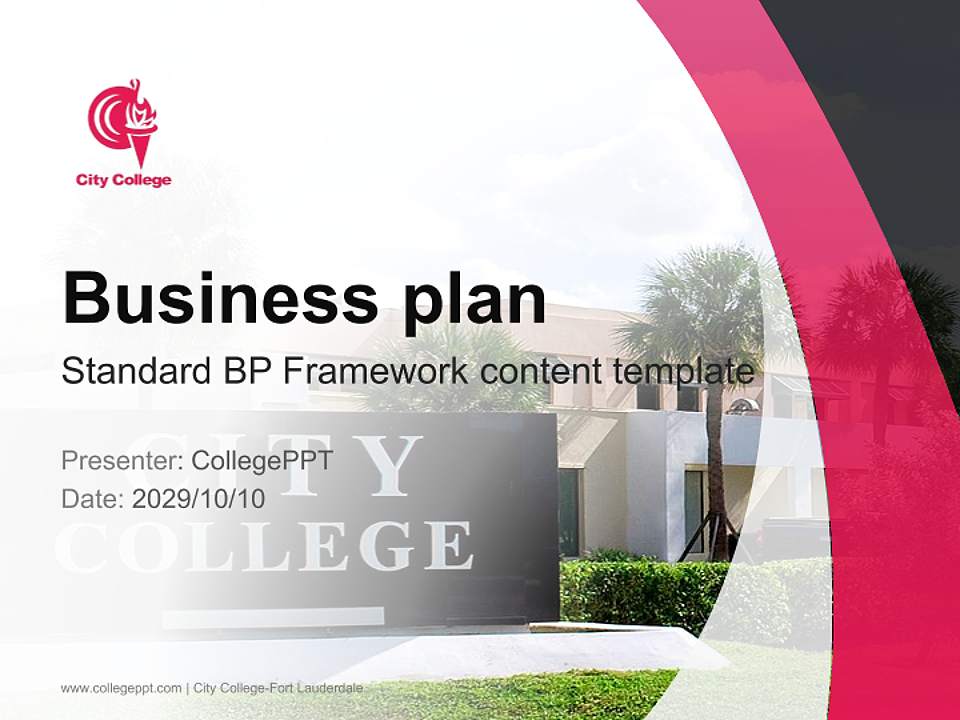 City College-Fort Lauderdale Competition/Entrepreneurship Contest PPT Template4:3 ratio PPT effect preview image9