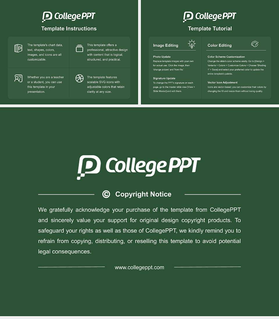 Charleston School of Law Course/Courseware Creation PPT Template4:3 ratio PPT effect preview image5