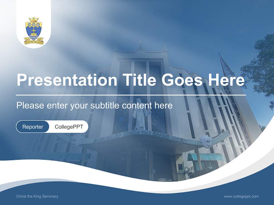 Christ the King Seminary Lecture Sharing and Networking Event PPT Template4:3 ratio PPT effect preview image4