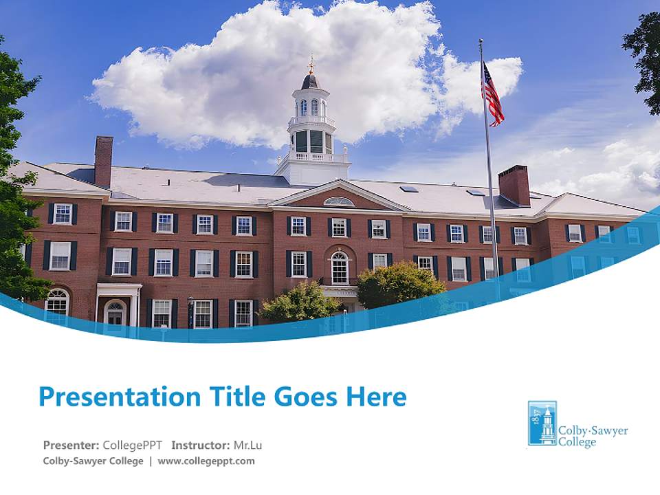 Colby-Sawyer College Course/Courseware Creation PPT Template4:3 ratio PPT effect preview image5