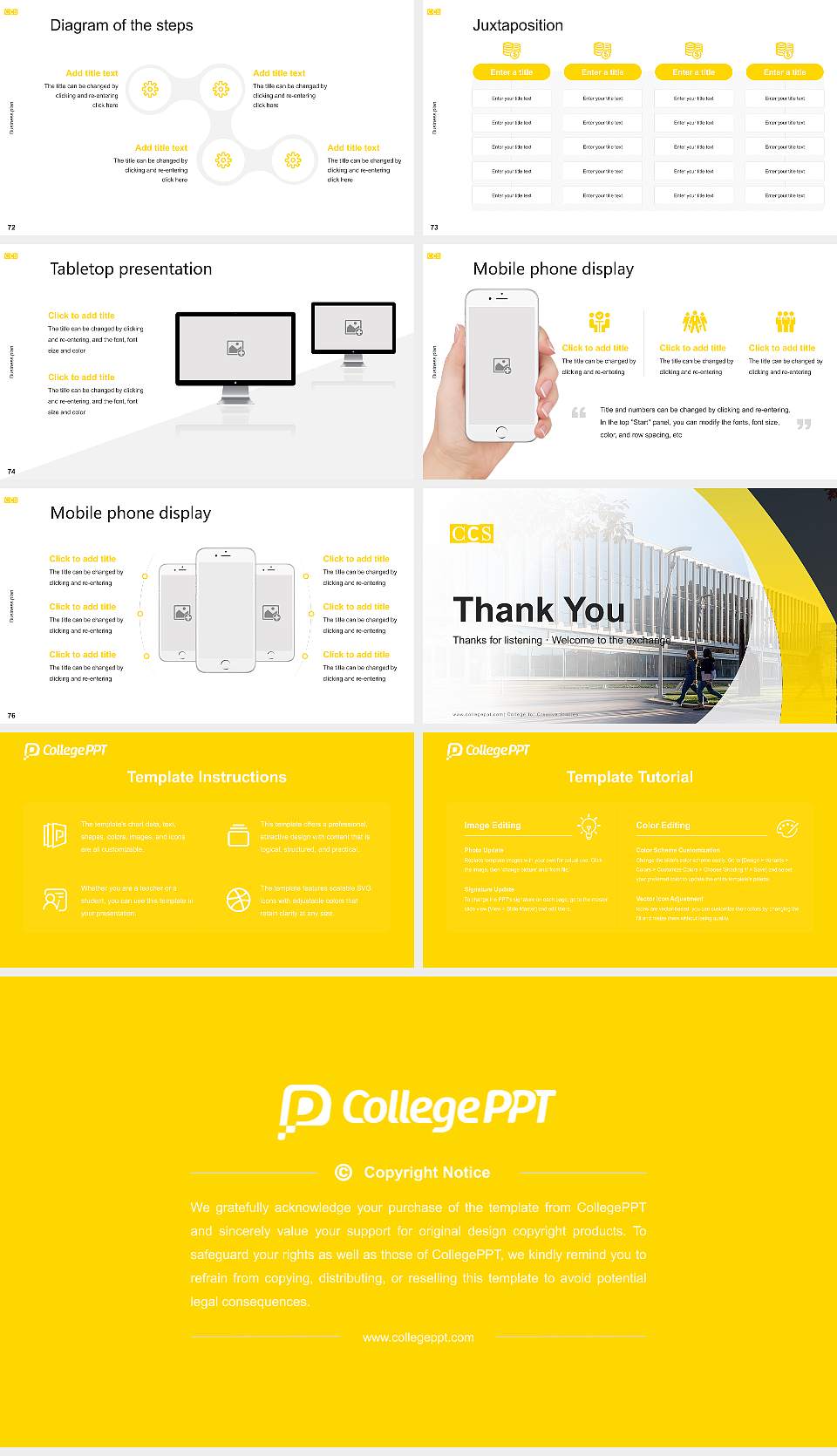 College for Creative Studies Competition/Entrepreneurship Contest PPT Template16:9 ratio PPT effect preview image9