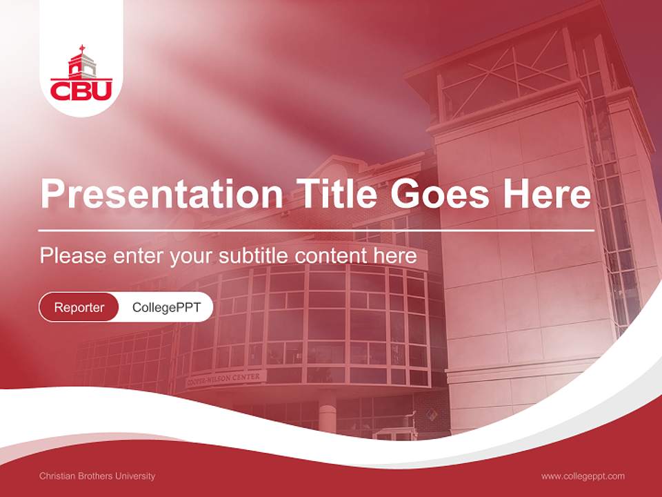 Christian Brothers University Lecture Sharing and Networking Event PPT Template4:3 ratio PPT effect preview image4