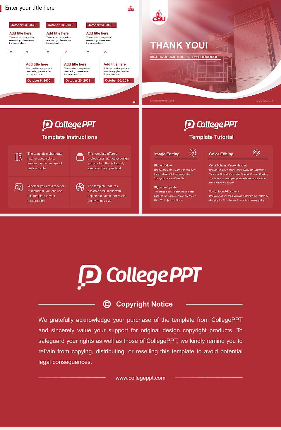 Christian Brothers University Lecture Sharing and Networking Event PPT Template4:3 ratio PPT effect preview image4