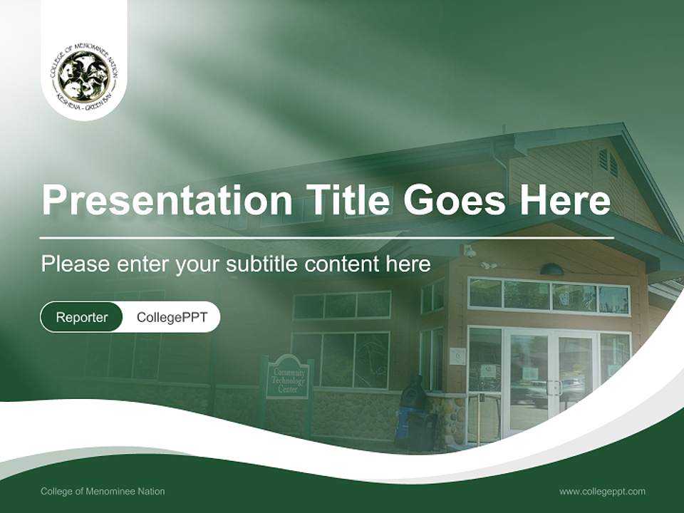 College of Menominee Nation Lecture Sharing and Networking Event PPT Template4:3 ratio PPT effect preview image4