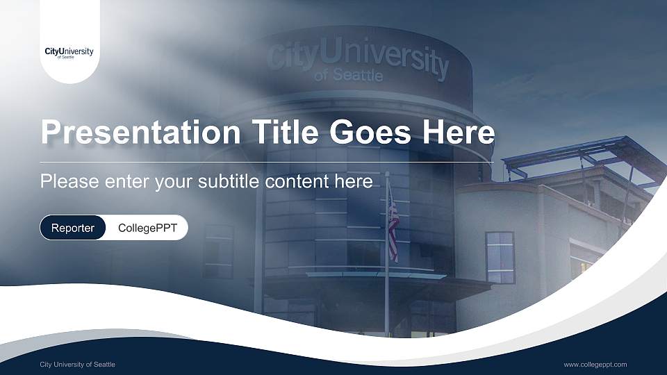 City University of Seattle Lecture Sharing and Networking Event PPT Template16:9 ratio PPT effect preview image