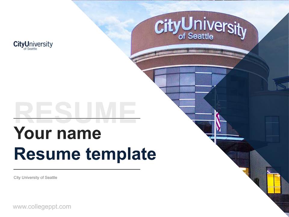 City University of Seattle Resume PPT Template4:3 ratio PPT effect preview image5