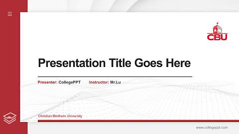 Christian Brothers University Thesis Proposal/Graduation Defense PPT Template