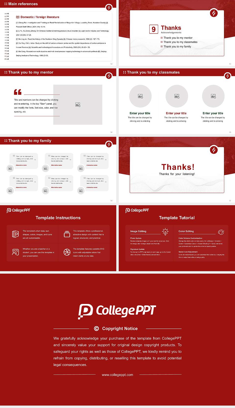 Claremont Graduate University Graduation Thesis Defense PPT Template16:9 ratio PPT effect preview image7