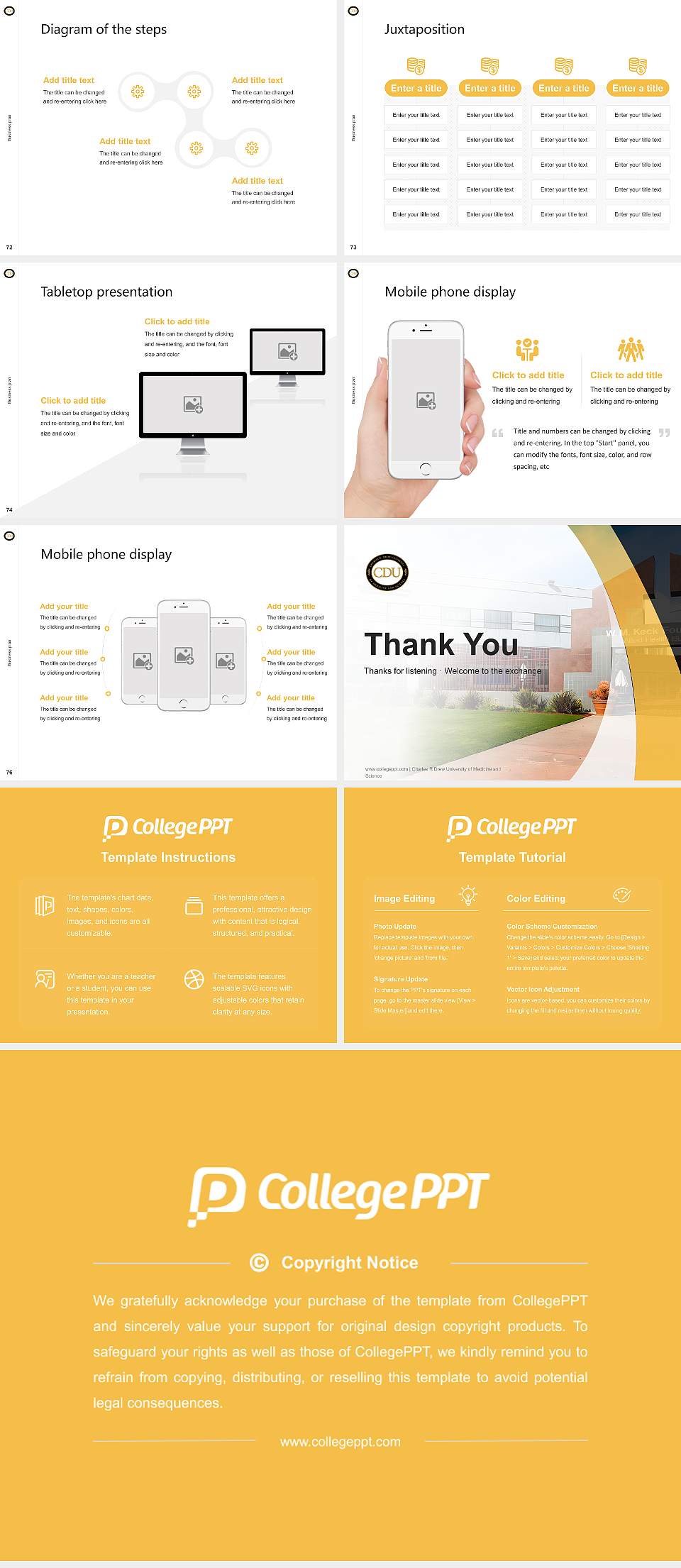 Charles R Drew University of Medicine and Science Competition/Entrepreneurship Contest PPT Template4:3 ratio PPT effect preview image9