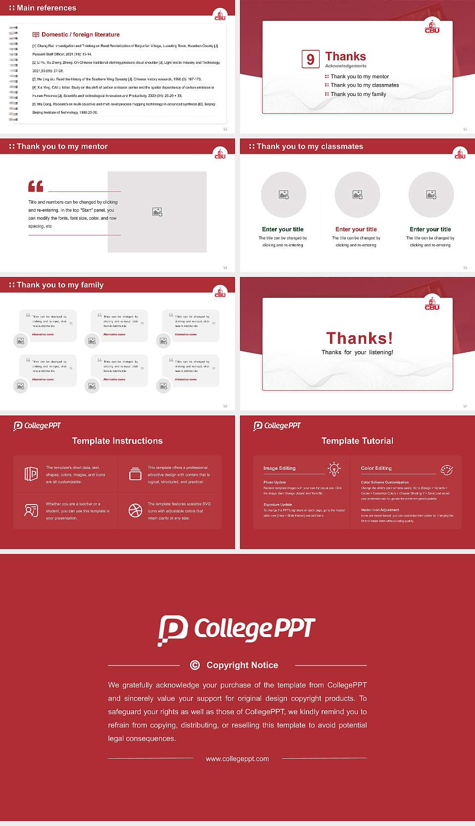 Christian Brothers University Graduation Thesis Defense PPT Template16:9 ratio PPT effect preview image7