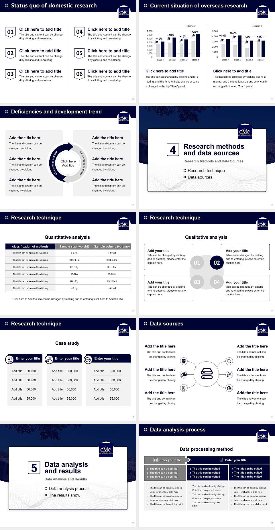 Christ Mission College Graduation Thesis Defense PPT Template4:3 ratio PPT effect preview image4
