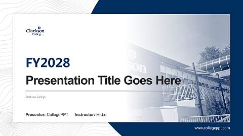 Clarkson College Academic Presentation/Research Findings Report PPT Template