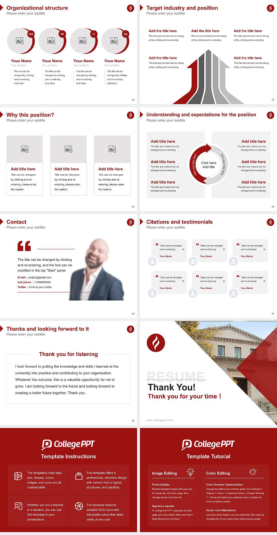 Claremont Graduate University Resume PPT Template4:3 ratio PPT effect preview image4