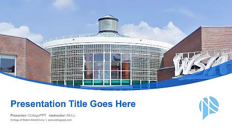 College of Staten Island Cuny Course/Courseware Creation PPT Template