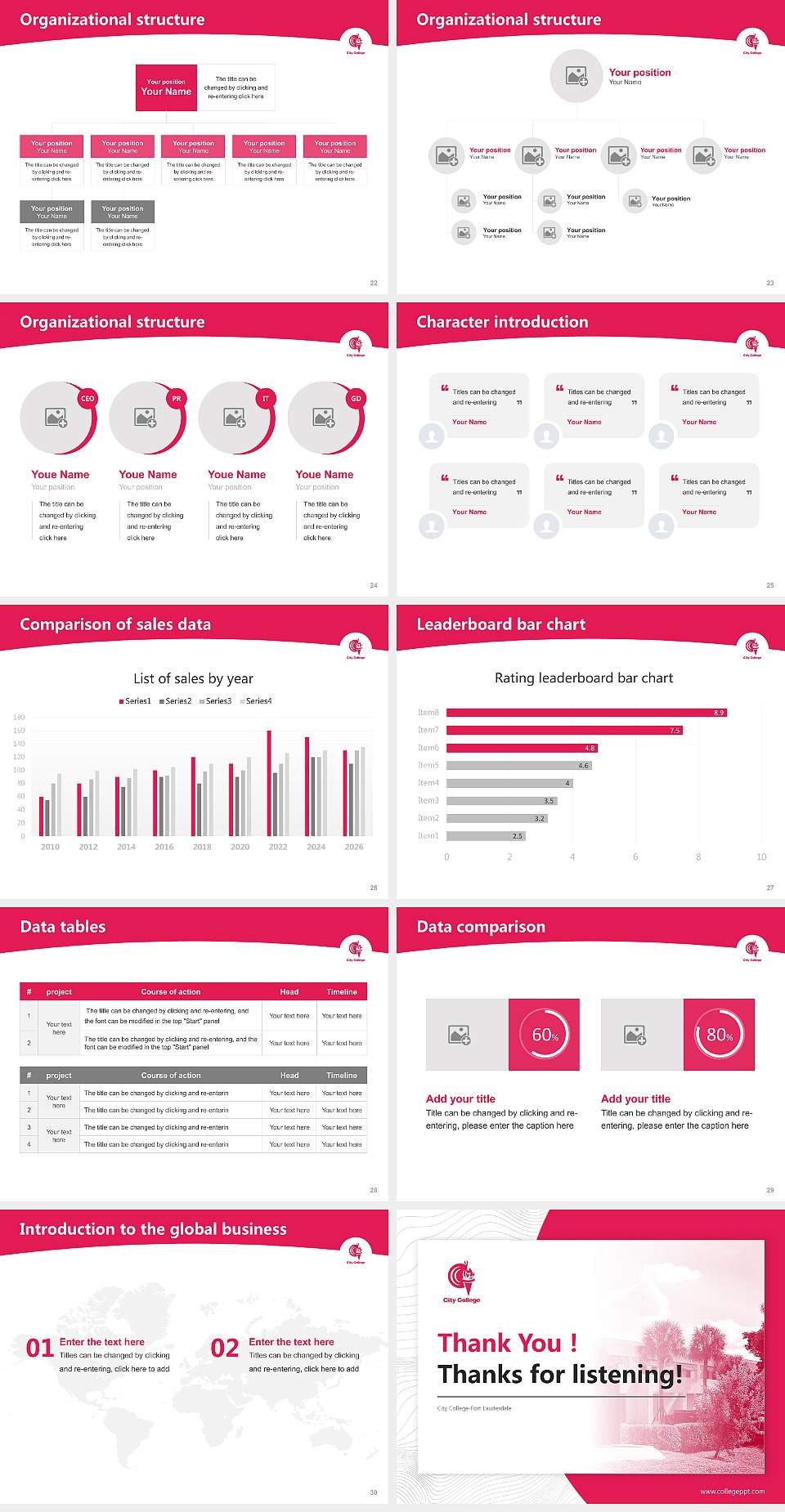 City College-Fort Lauderdale Academic Presentation/Research Findings Report PPT Template4:3 ratio PPT effect preview image4