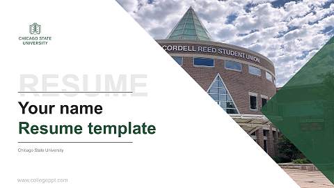 Chicago State University Resume PPT Template