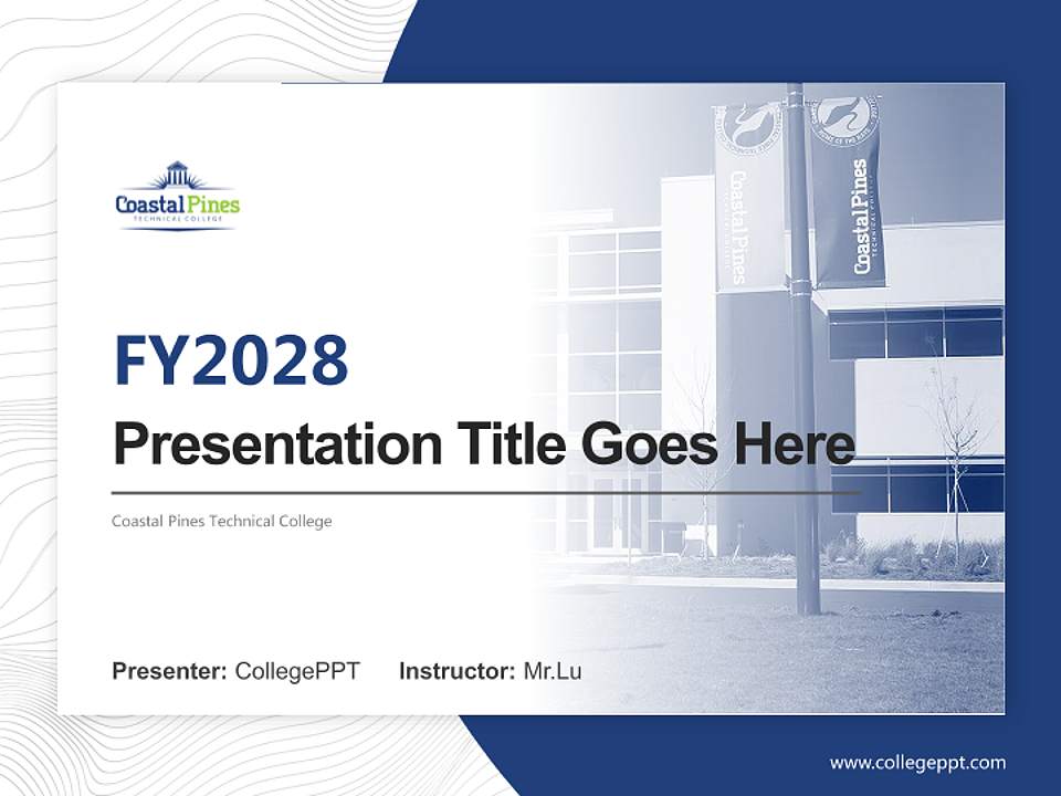 Coastal Pines Technical College Academic Presentation/Research Findings Report PPT Template4:3 ratio PPT effect preview image5