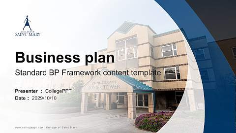 College of Saint Mary Competition/Entrepreneurship Contest PPT Template