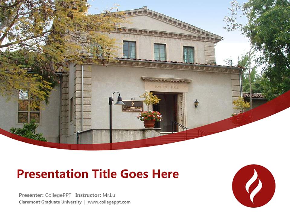 Claremont Graduate University Course/Courseware Creation PPT Template4:3 ratio PPT effect preview image5