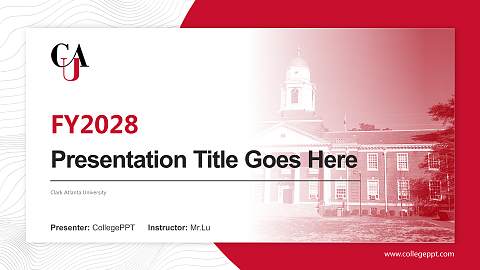 Clark Atlanta University Academic Presentation/Research Findings Report PPT Template