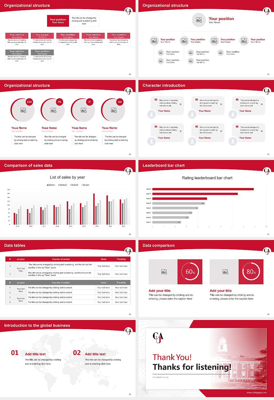 Clark Atlanta University Academic Presentation/Research Findings Report PPT Template16:9 ratio PPT effect preview image4