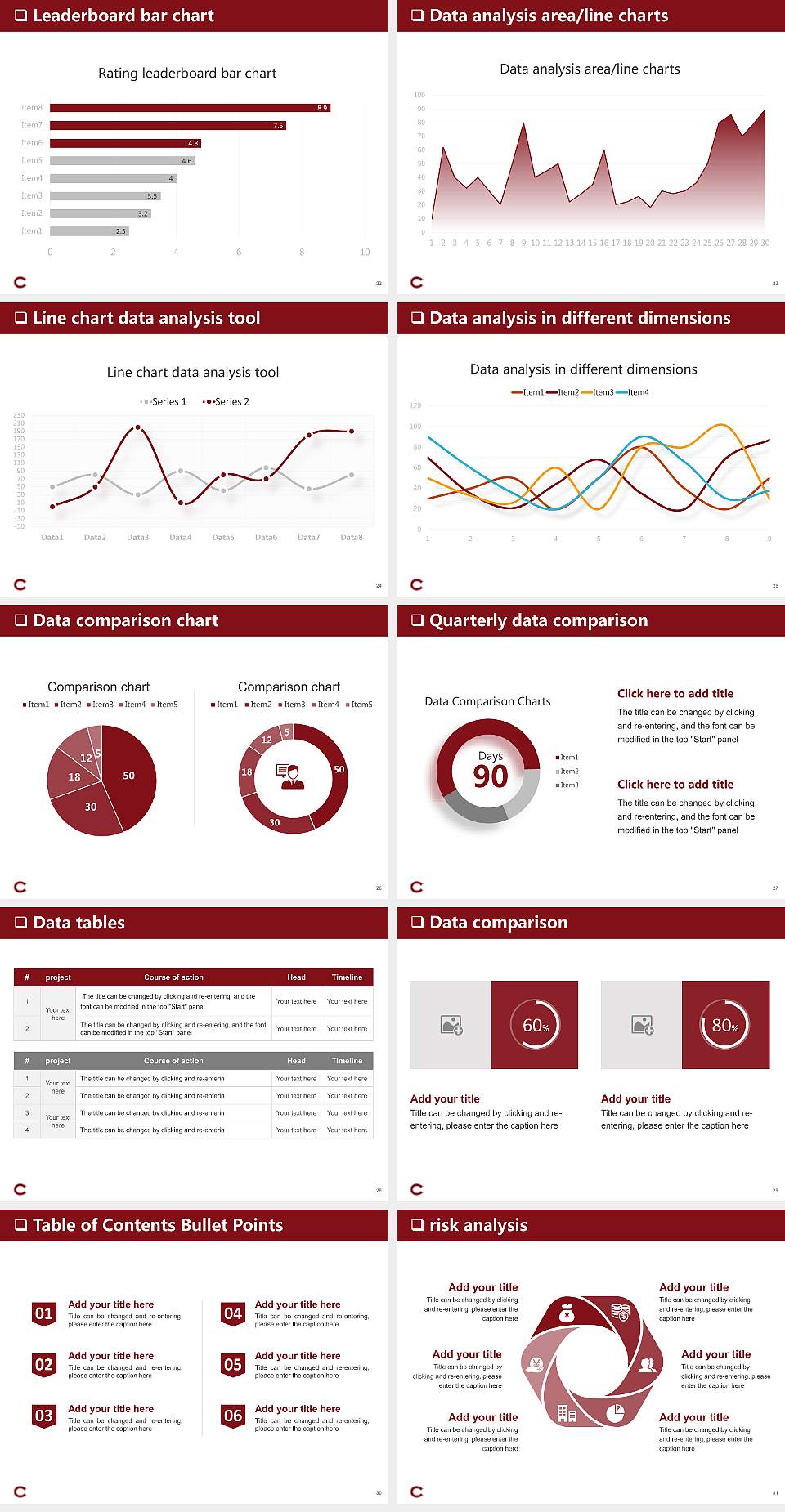 Colgate University General Purpose PPT Template4:3 ratio PPT effect preview image4