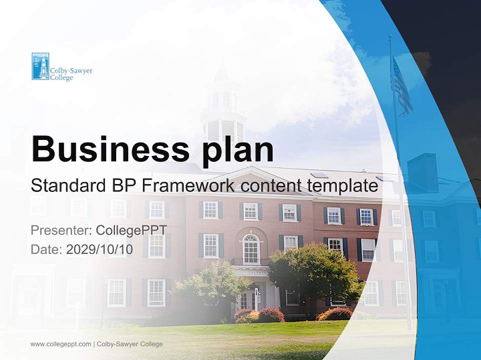 Colby-Sawyer College Competition/Entrepreneurship Contest PPT Template4:3 ratio PPT effect preview image9