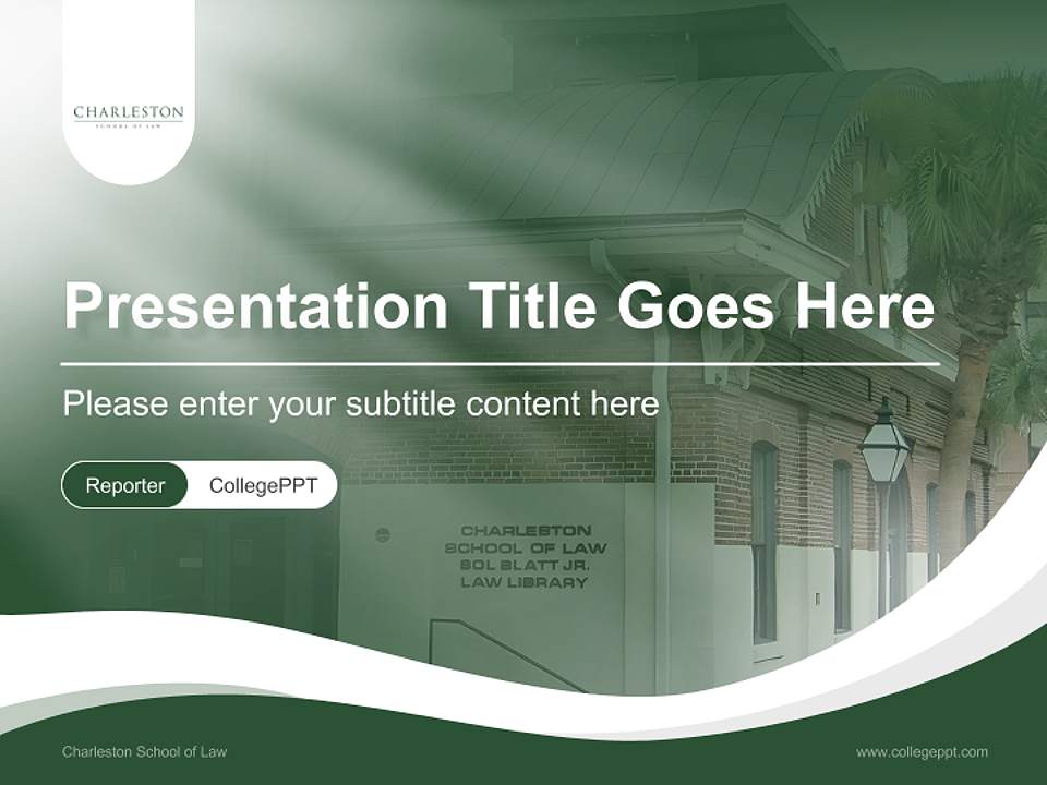 Charleston School of Law Lecture Sharing and Networking Event PPT Template4:3 ratio PPT effect preview image4