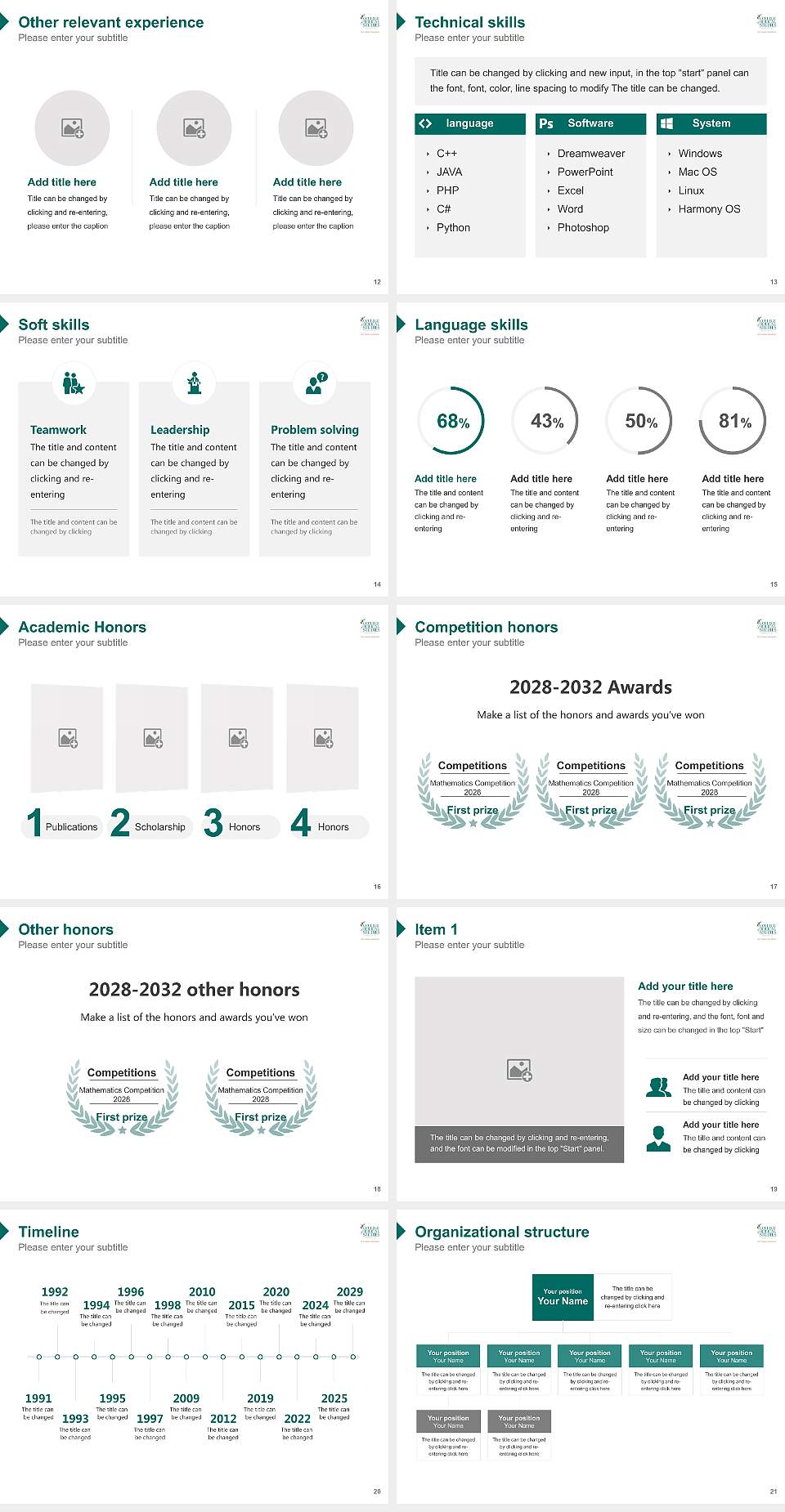 College of Biblical Studies-Houston Resume PPT Template4:3 ratio PPT effect preview image3