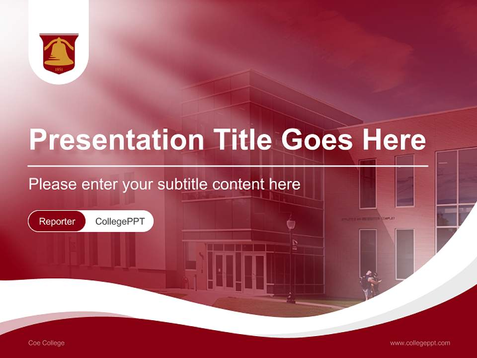 Coe College Lecture Sharing and Networking Event PPT Template4:3 ratio PPT effect preview image4