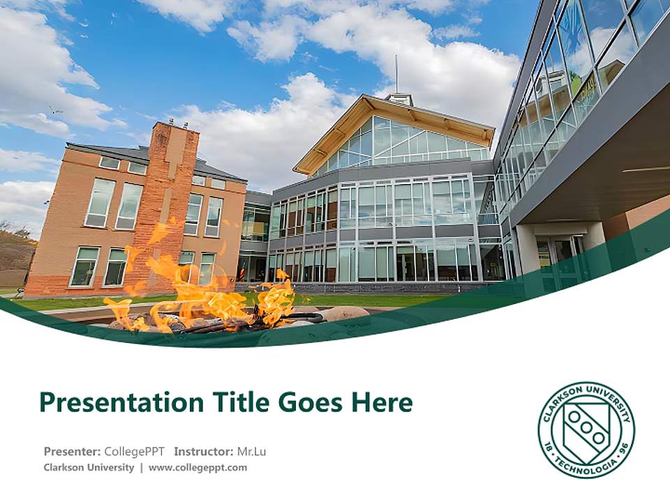 Clarkson University Course/Courseware Creation PPT Template4:3 ratio PPT effect preview image5